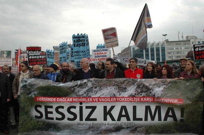 Dersim'deki HES ve barajlara karşı yüründü 