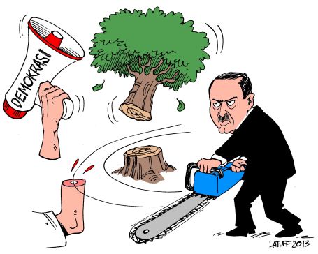 Latuff Gezi Parkı direnişini çizdi