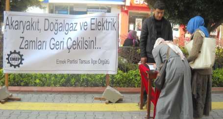 Tarsus'ta zamlara karşı imza kampanyası