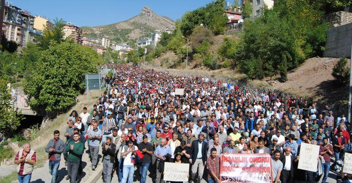 Dersim\'de binler Kobanê için ayağa kalktı