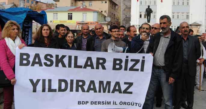 Dersim\'de gözaltılar protesto edildi