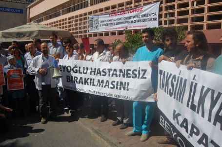 Taksim İlkyardım'ın kapatılması protesto edildi