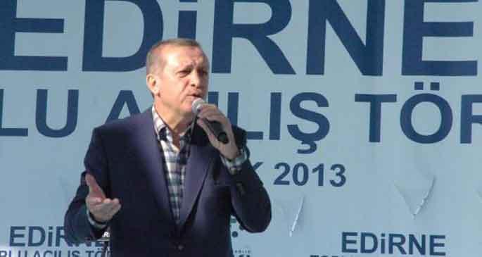 Edirne\'ye Erdoğan geldi: 13 gözaltı!