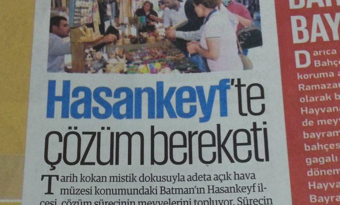 Hasankeyf  üzerinden propaganda