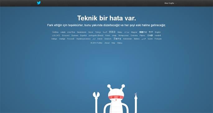 Twitter\'da kesinti...