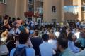 Cerrahpaşa Veteriner Fakültesi'nde hasarlı binalara karşı oturma eylemi