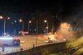 Trabzon'da seyir halindeki yolcu otobüsü yandı