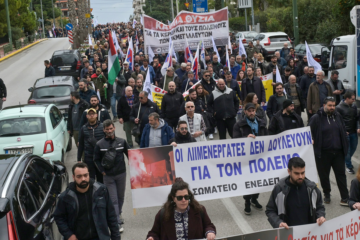 Dünyanın limanlarında grev ve protestolar: Liman işçileri savaşa çalışmayacak!
