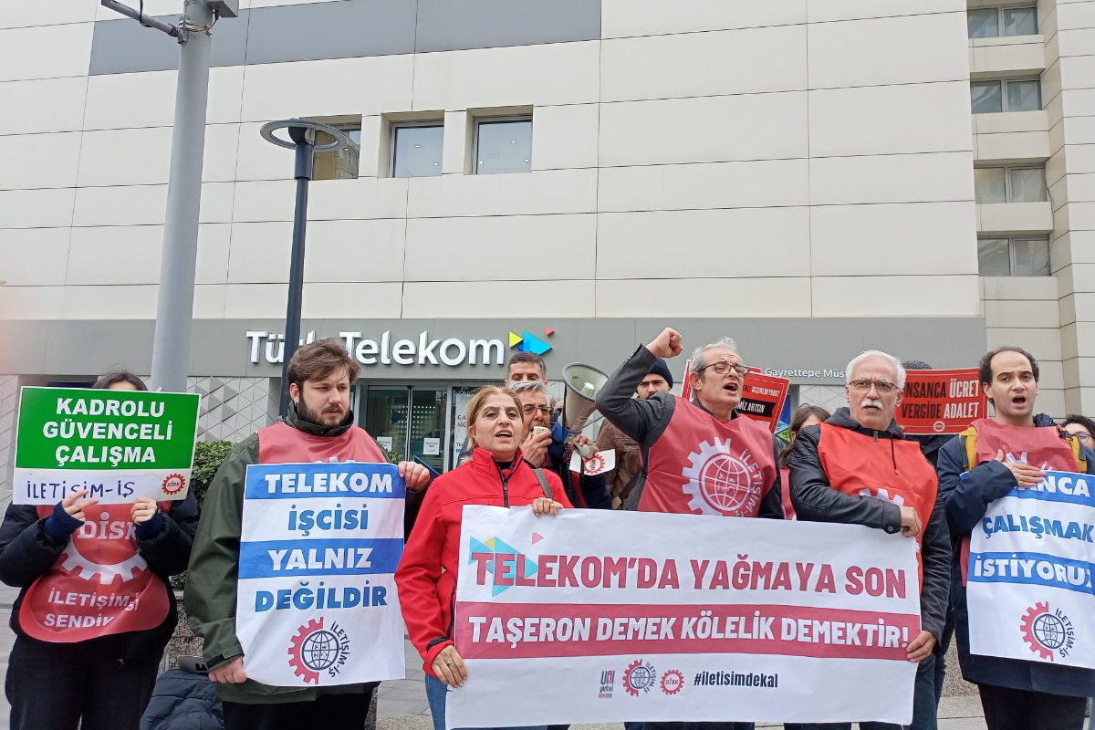 Türk Telekom önünde İletişim-İş eylemi: Teşvik değil, taşeronlaştırma operasyonu