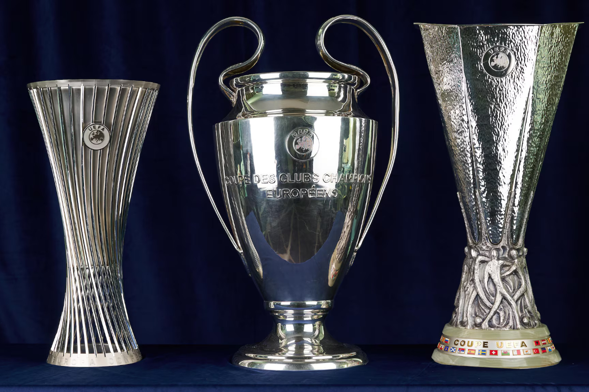 UEFA Şampiyonlar Ligi, Avrupa Ligi ve Konferans Ligi kupaları