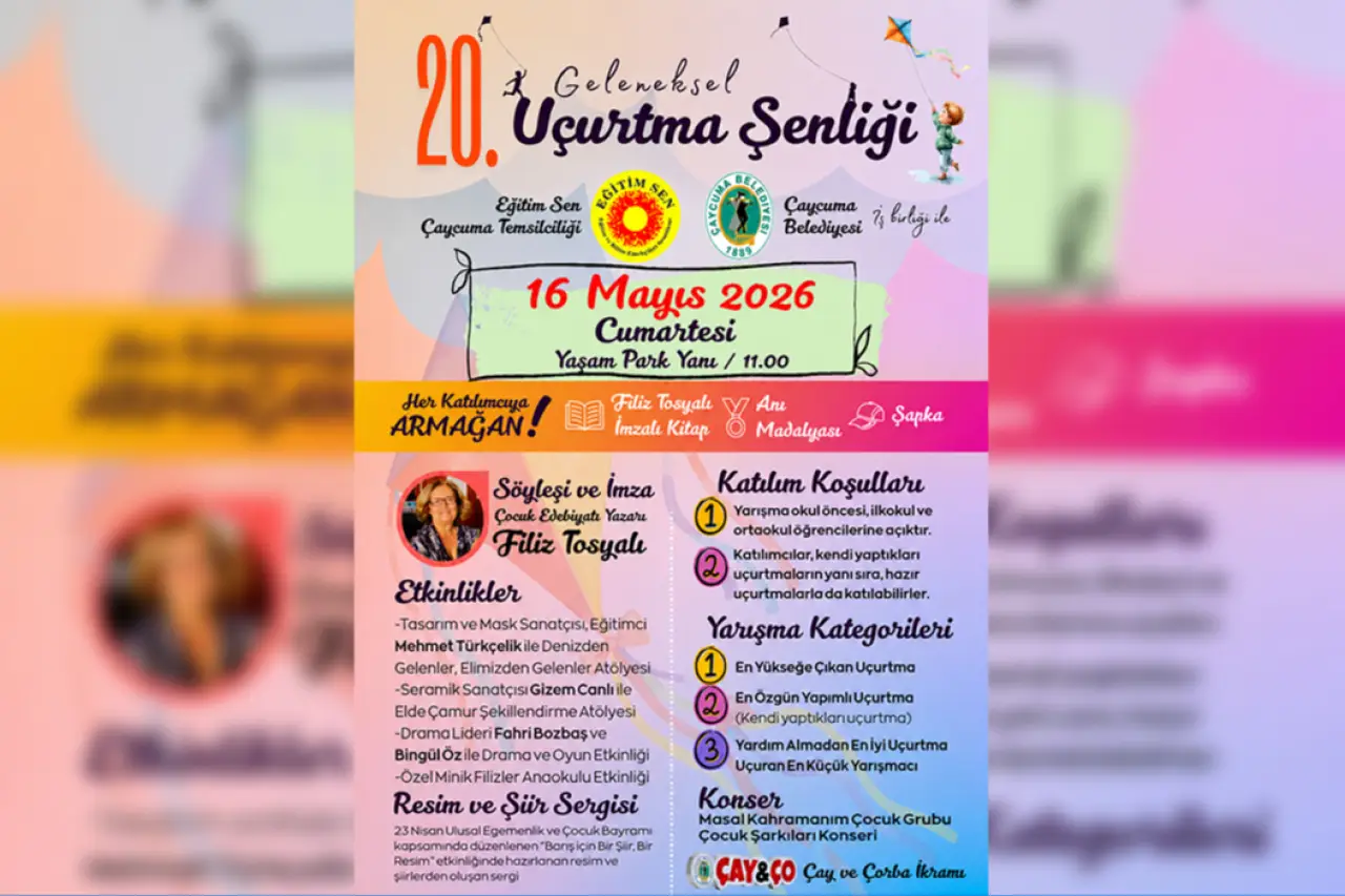 Uçurtma şenliği 16 Mayıs Cumartesi gününe alındı
