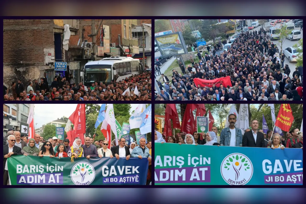 Birçok kentte 'Barış için adım at' yürüyüşü: "Barış iradesine kulak verin"