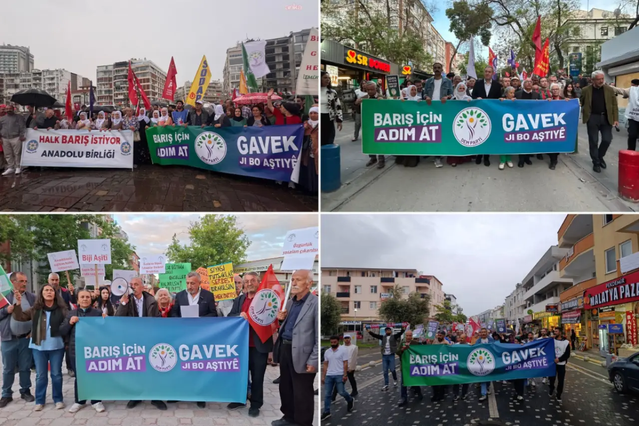 Birçok kentte 'Barış için adım at' yürüyüşü: "Barış iradesine kulak verin"