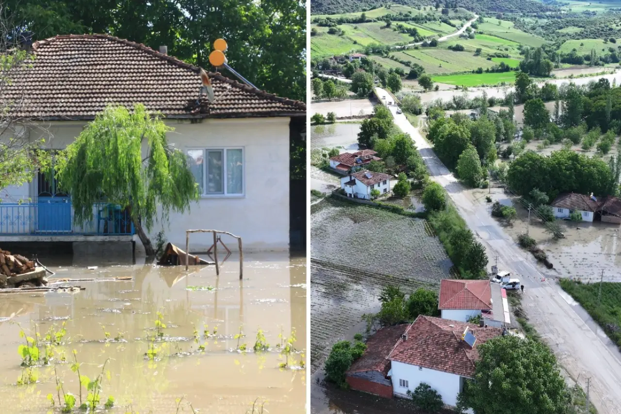 Tokat'ta Kelkit Çayı taştı, 70 ev tahliye edildi