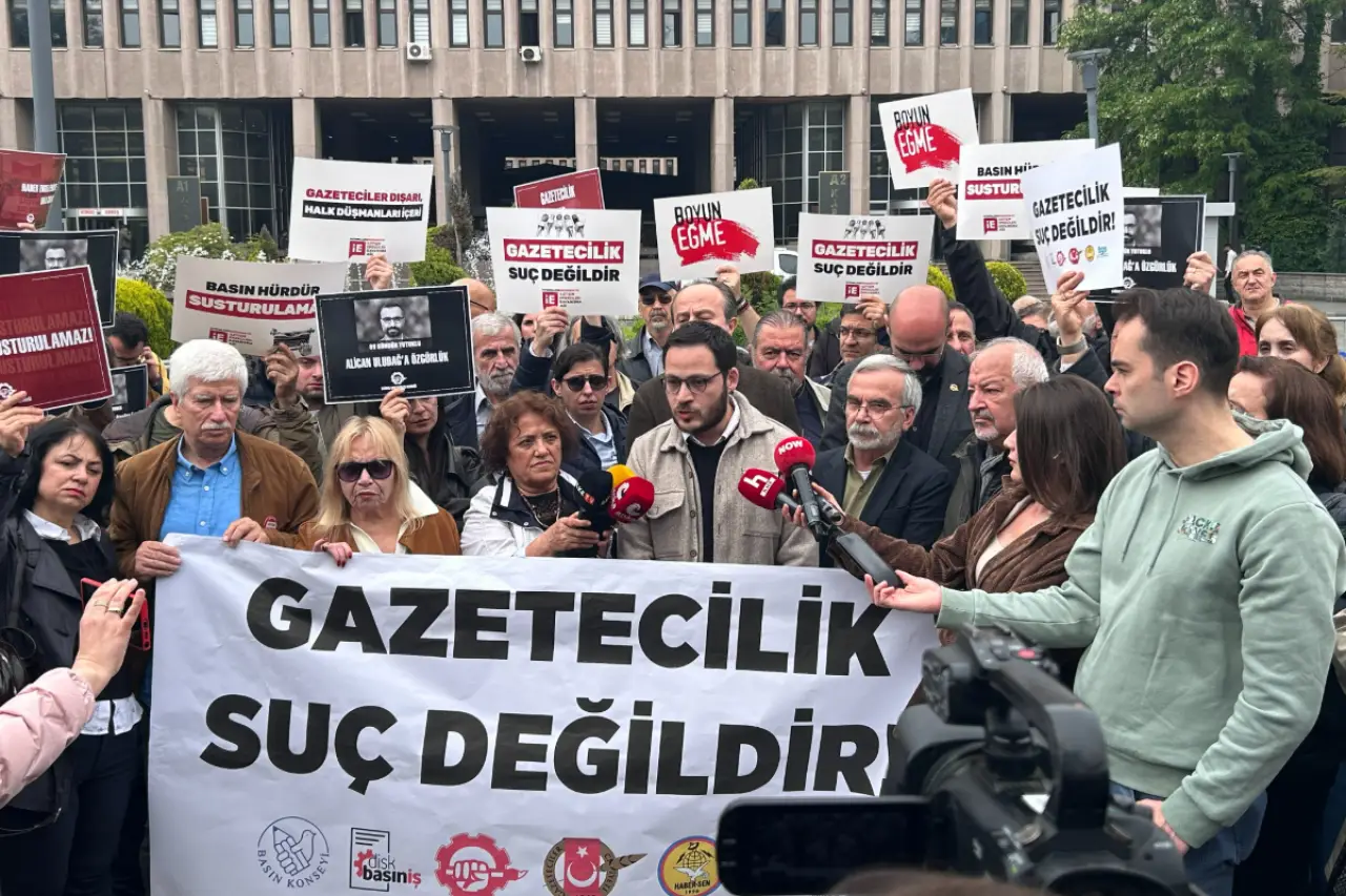 Basın meslek örgütleri Ankara Adliyesi önünden seslendi: “Alican Uludağ’ın tahliye edilmesini istiyoruz”