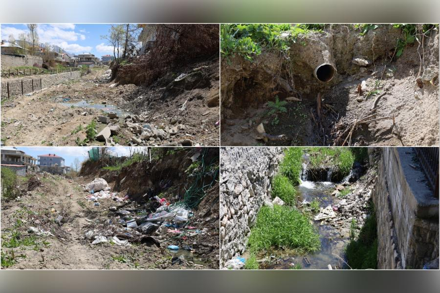 Van Edremit'te DSİ'nin temizlemediği kanal hem gölü hem çevreyi kirletiyor