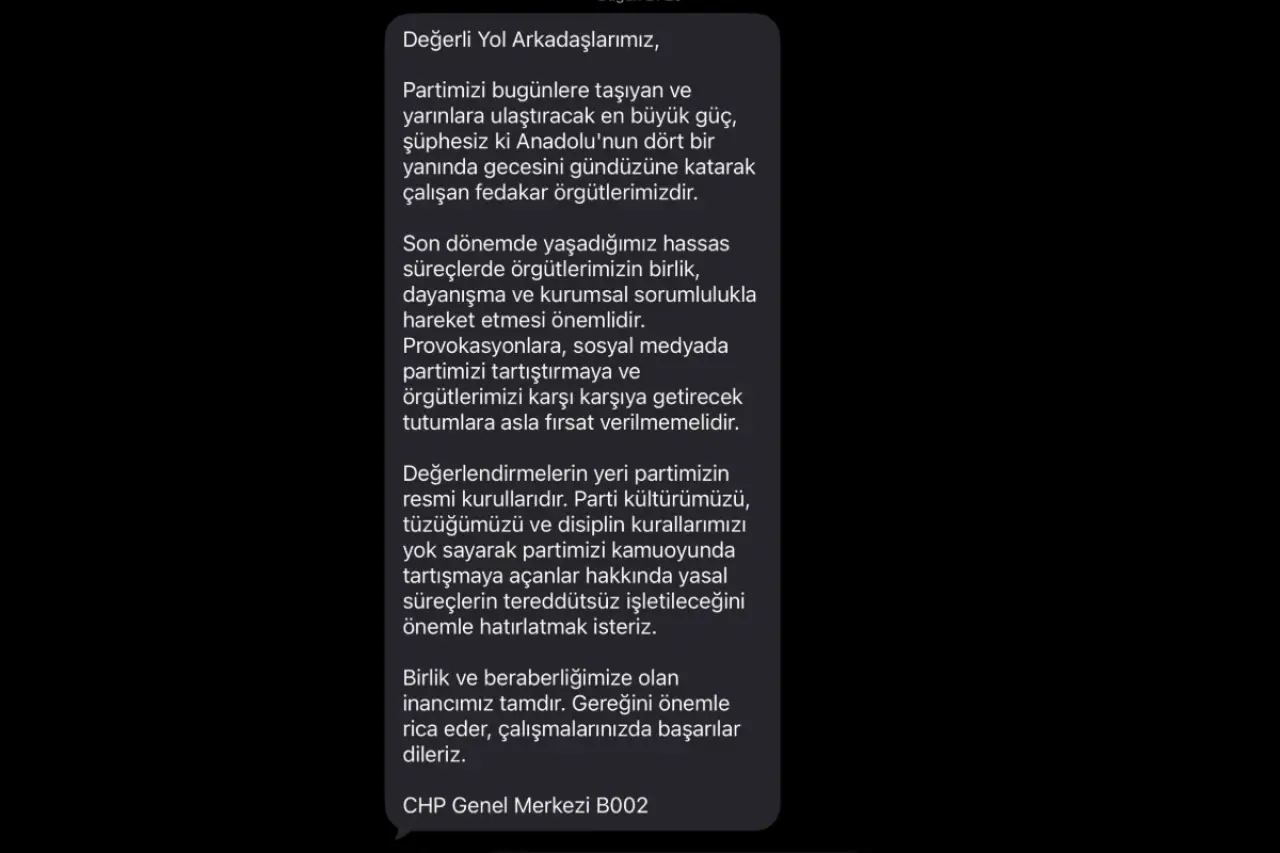 CHP’nin, üyelerine attığı “yasal işlem” mesajı tepki çekti
