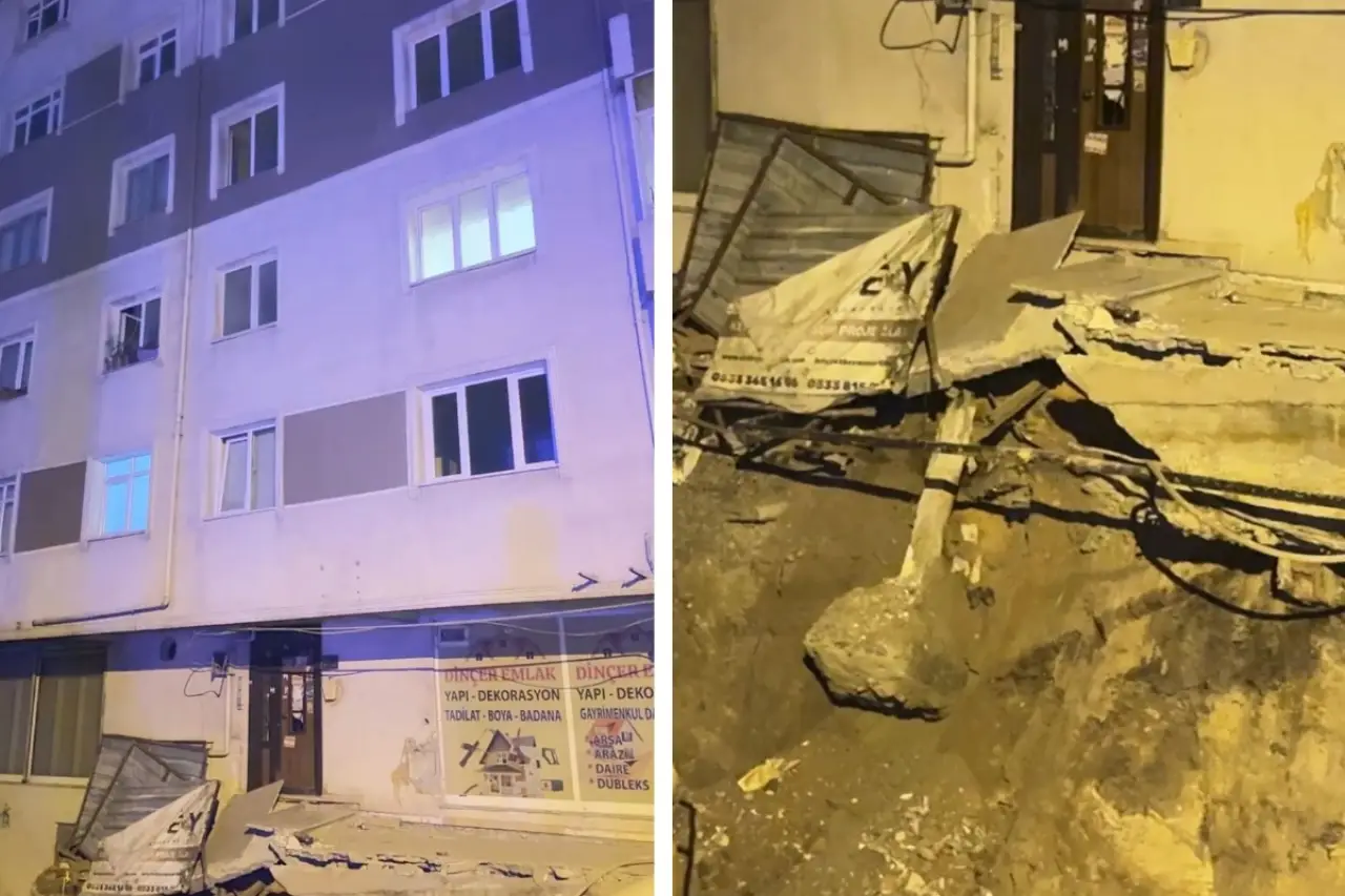 Avcılar'da kentsel dönüşüme girecek binanın merdivenleri çöktü, apartmanda kalanlar son anda kurtarıldı
