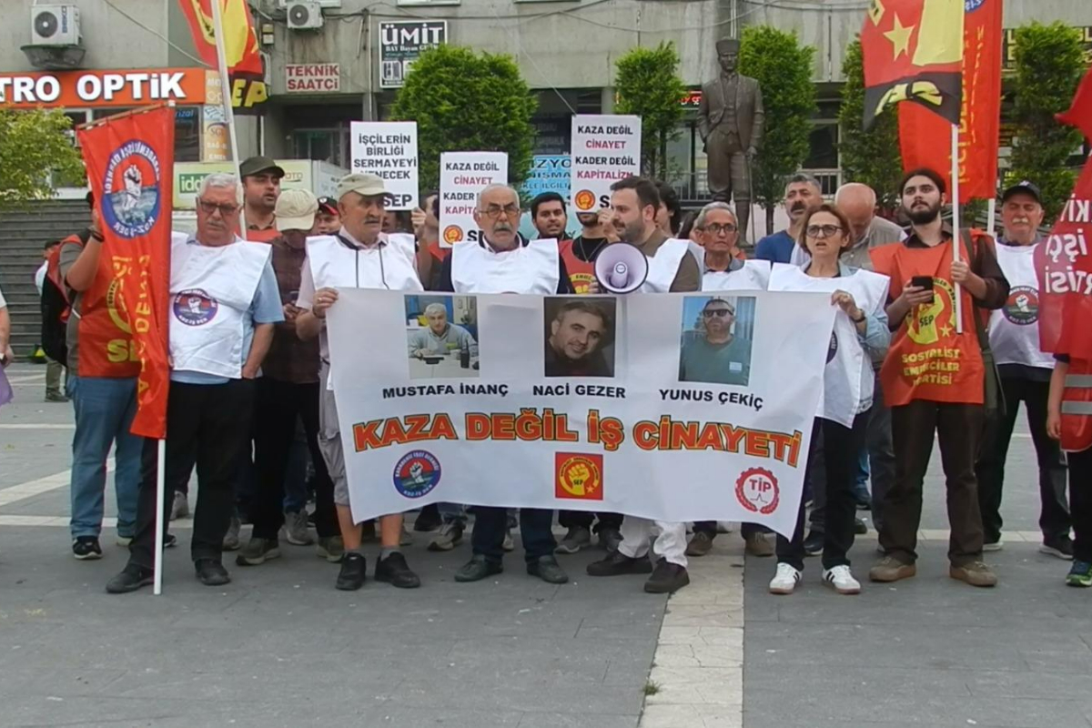 Yeşilyurt Demir Çelik'teki işçi ölümleri protesto edildi