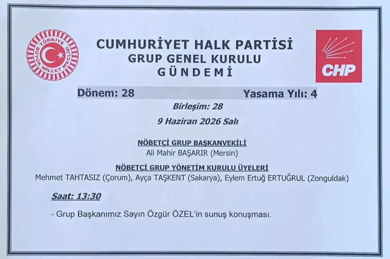 CHP Grup Başkanlığından Özel'in toplantısı için Meclis Başka