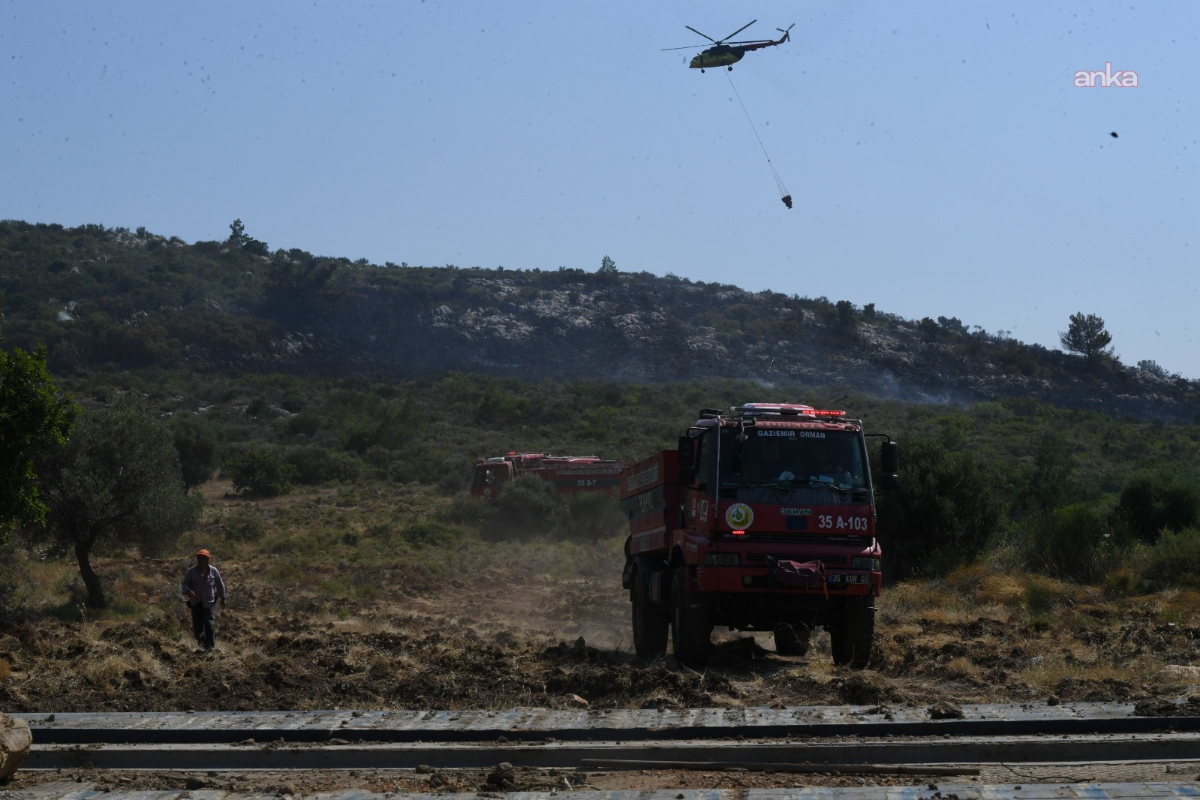 İzmir’in Urla ilçesinde çıkan orman yangını kontrol altına alındı