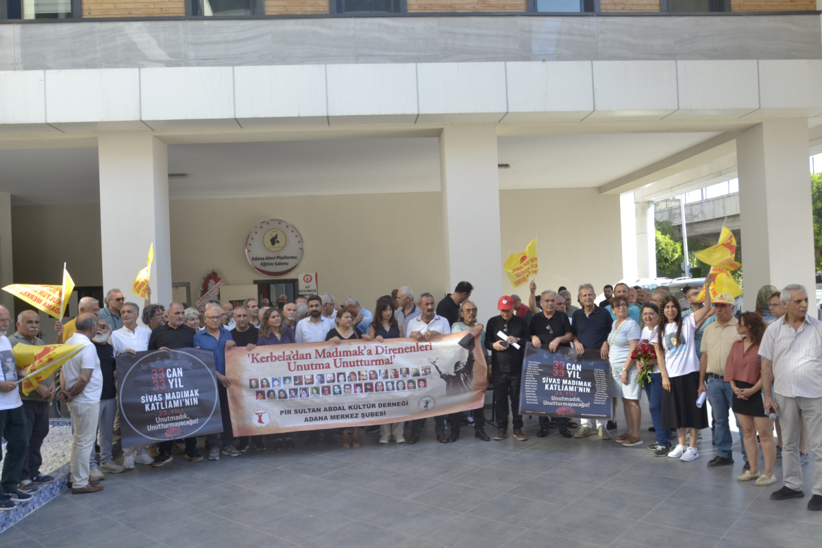 Sivas için adalet çağrısı Adana'dan yükseldi: 'Unutmadık, unutturmayacağız'
