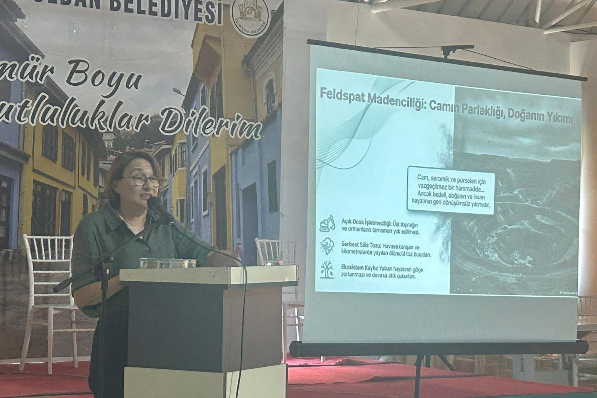 Buldan'da feldspat madenciliği forumu: 'Silika tüm yaşamı tehdit ediyor'