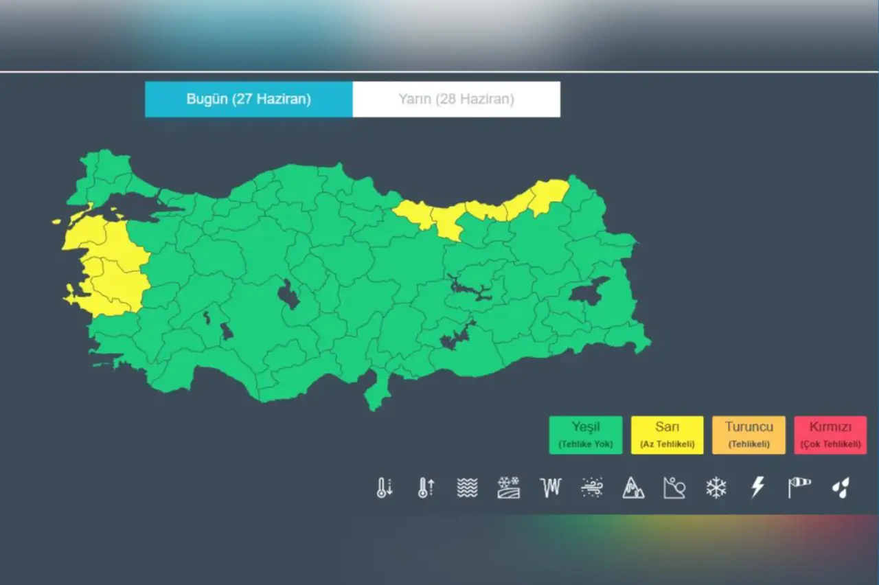 Meteoroloji'den 9 il için kuvvetli yağış ve rüzgâr uyarısı