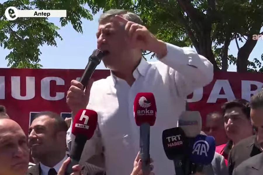 Özgür Özel Antep’te yurttaşlar tarafından karşılandı