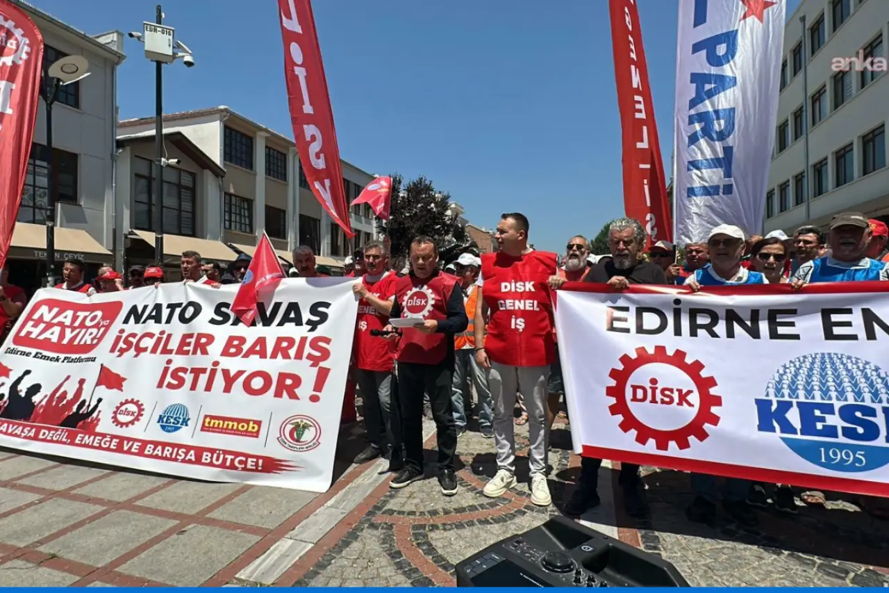 Edirne'de NATO protestosu