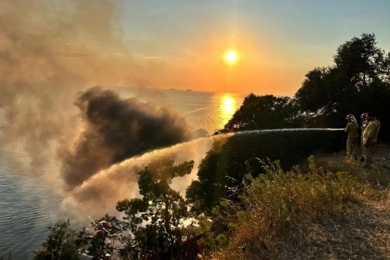 Büyükada'da plajda çıkan yangın ormana sıçradı; 4 kişi dumandan etkilendi