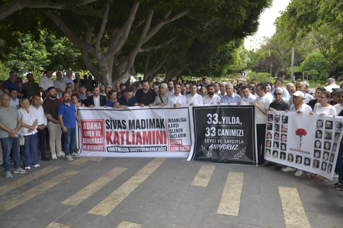 Adana Emek ve Demokrasi Platformu: Madımak Katliamı'yla yüzleşilmeden toplumsal barış sağlanamaz