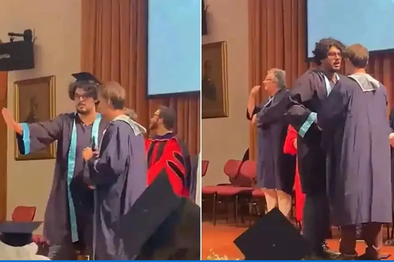 Boğaziçi'de 'paraşüt akademisyen' tepkisi: Diploma alırken fotoğraf çektirmek istemeyen öğrenciye fiziksel müdahale