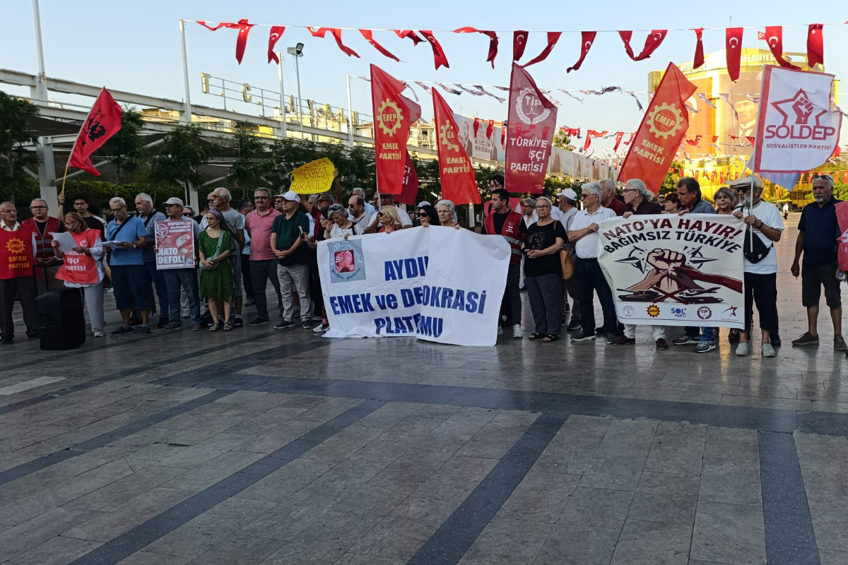 Aydın’da NATO'ya karşı ortak açıklama: 'NATO'yu ve temsilcilerini topraklarımızda istemiyoruz'