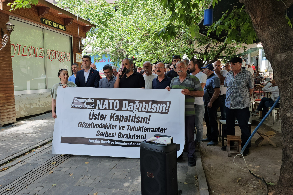 Dersim'de NATO Zirvesi protesto edildi: 'Kaynaklar savaşa değil halkın temel ihtiyaçlarına aktarılsın'
