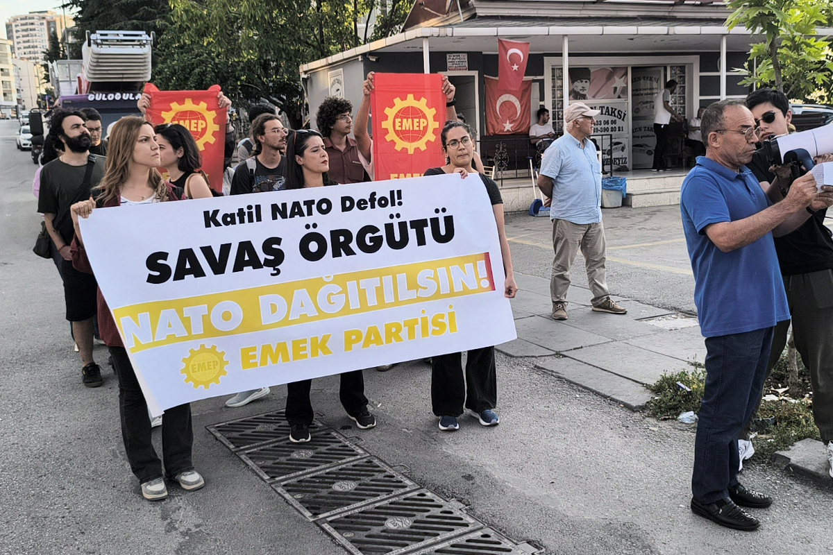 Emek Partisi Natoyolu Caddesi’nde eylem düzenledi: 'Savaş örgütü NATO dağıtılmalıdır'