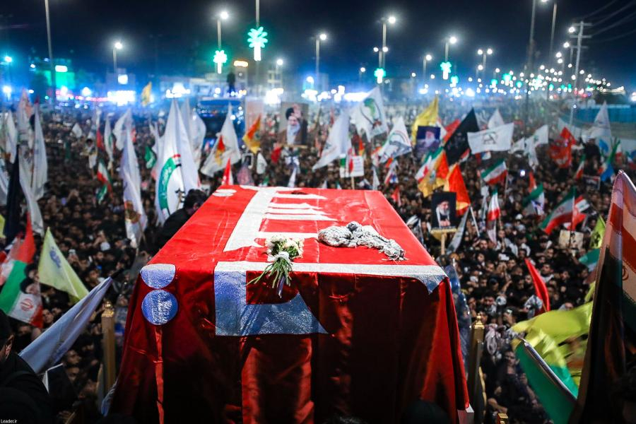 Eski İran lideri Hamaney için Irak'ın Kerbela kentinde cenaze töreni düzenleniyor