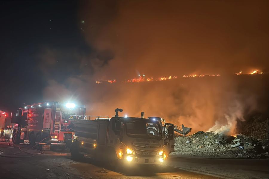 Bodrum'da makilik ve otluk alanda yangın