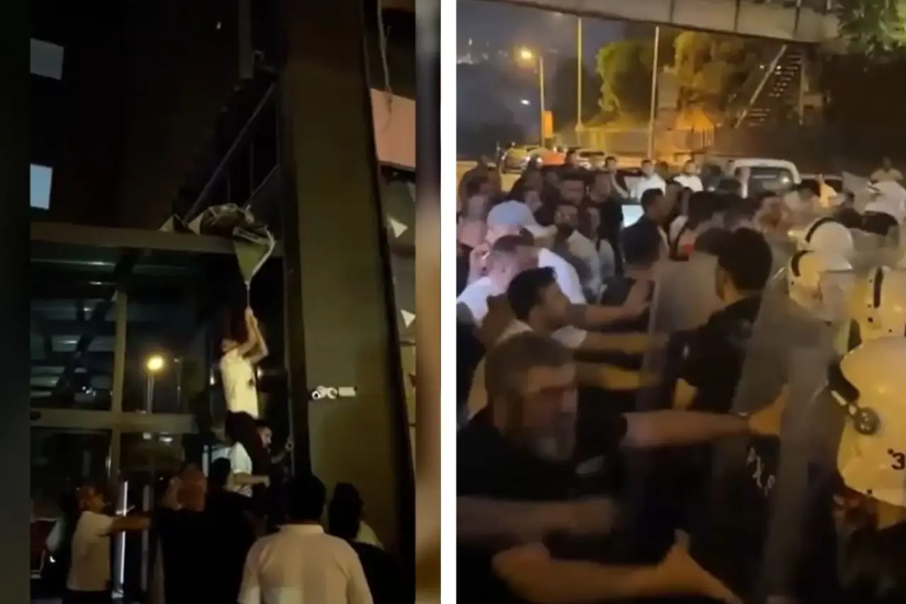 İmamoğlu'nun pankartı indirildi, yöneticiler darbedilerek çıkarıldı: CHP İstanbul İl binası yine polis kuşatması altında