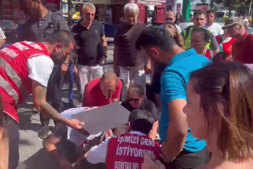 Beşiktaş Belediyesinde direnişi sürüyor: Bir işçi açlık grevinin 13. gününde baygınlık geçirdi