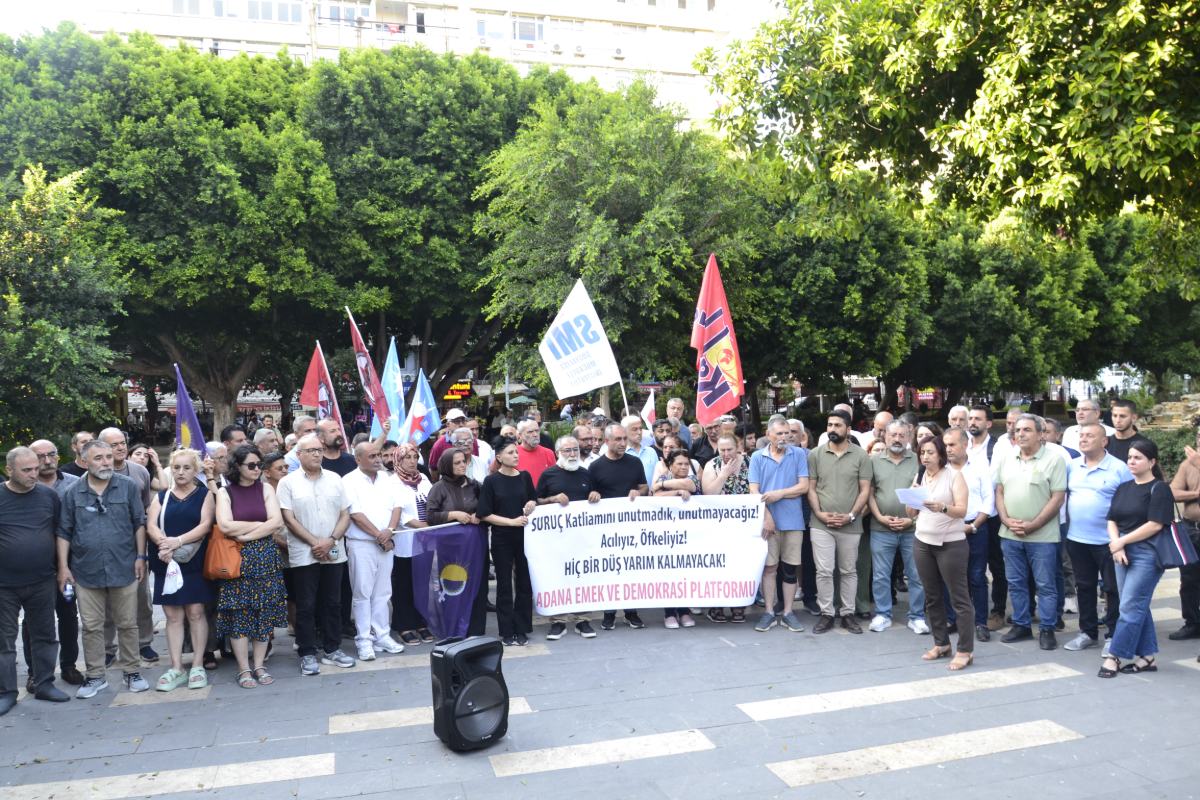 Adana'da Suruç Katliamının 11. yılında çağrı: 'Gerçek sorumlular yargılansın'