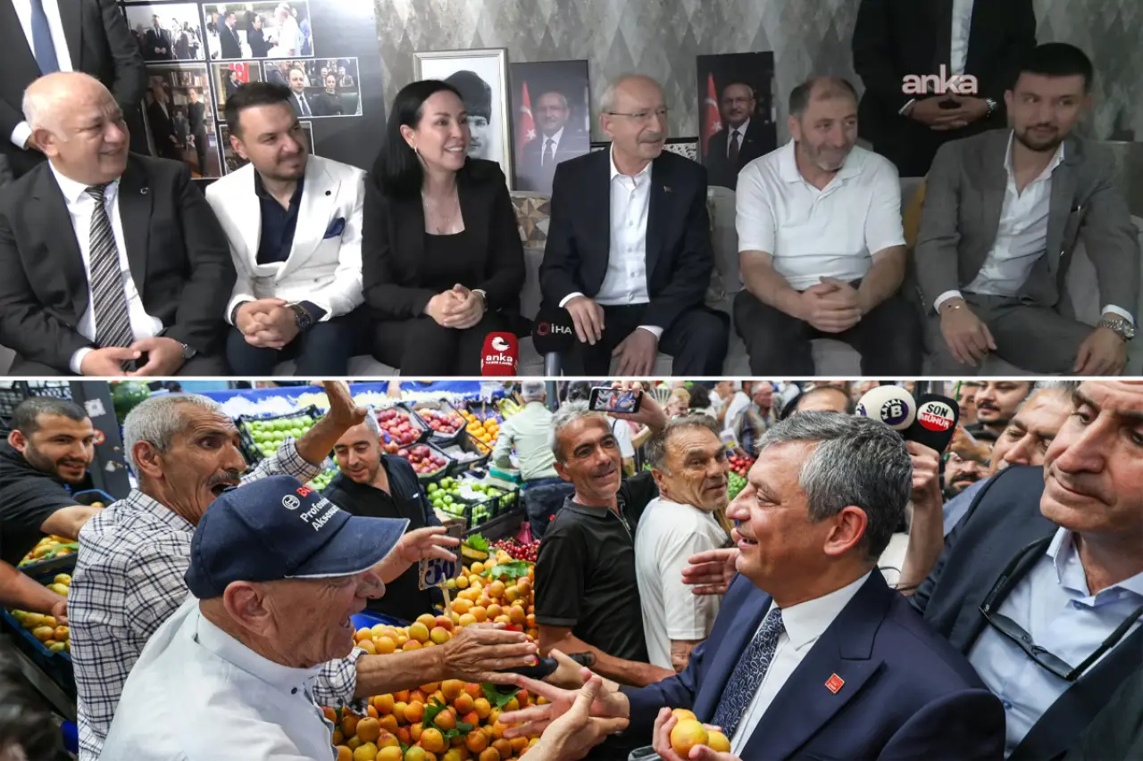Özel'in büyük destek gördüğü Ulus'ta Kılıçdaroğlu'ndan 'kontrollü' esnaf ziyareti