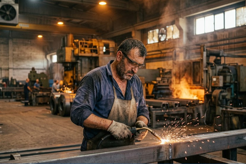 Makineler soğutuluyor, işçiler yanıyor