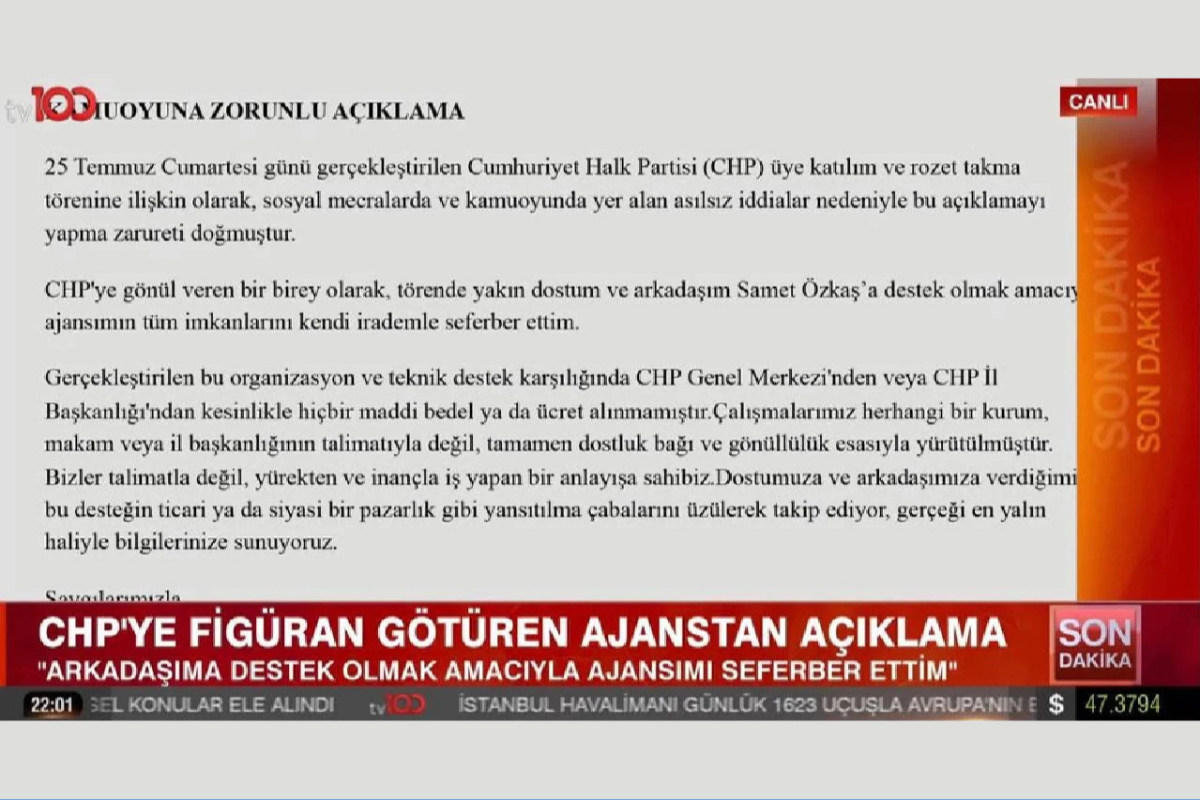 Ajans sahibi CHP etkinliğine figüran gönderdiğini doğruladı