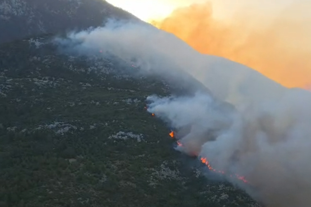 Antalya Kaş'ta orman yangını