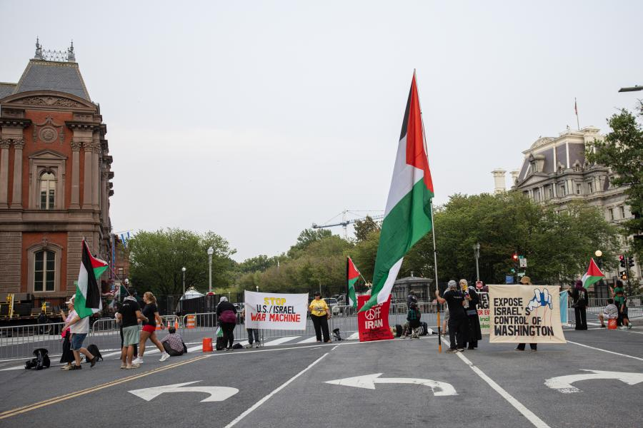 Beyaz Saray önünde Netanyahu protestosu