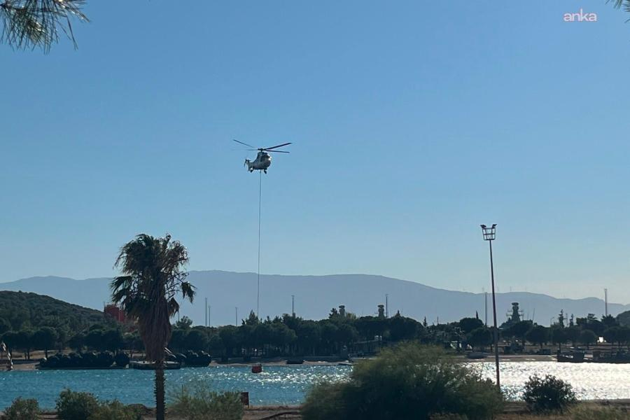 Foça'daki yangın kontrol altına alındı; kritik noktalar için alarm