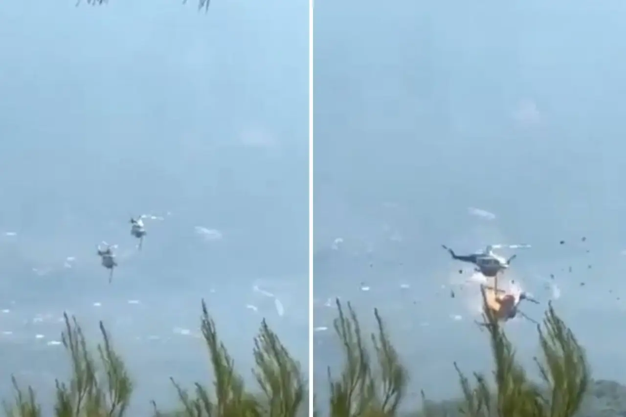 Yunanistan'da yangın helikopterleri çarpıştı, iki görevli yaşamını yitirdi