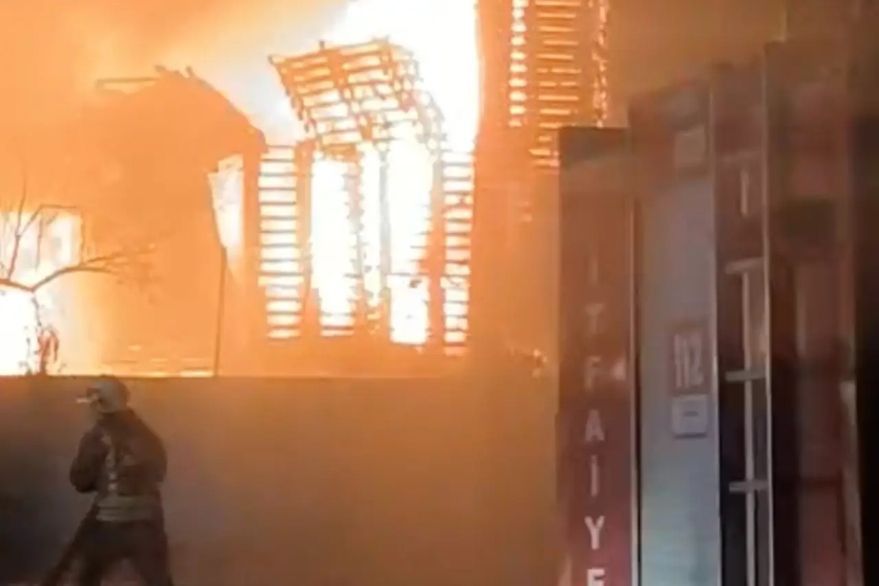 Manisa'da palet fabrikasında yangın