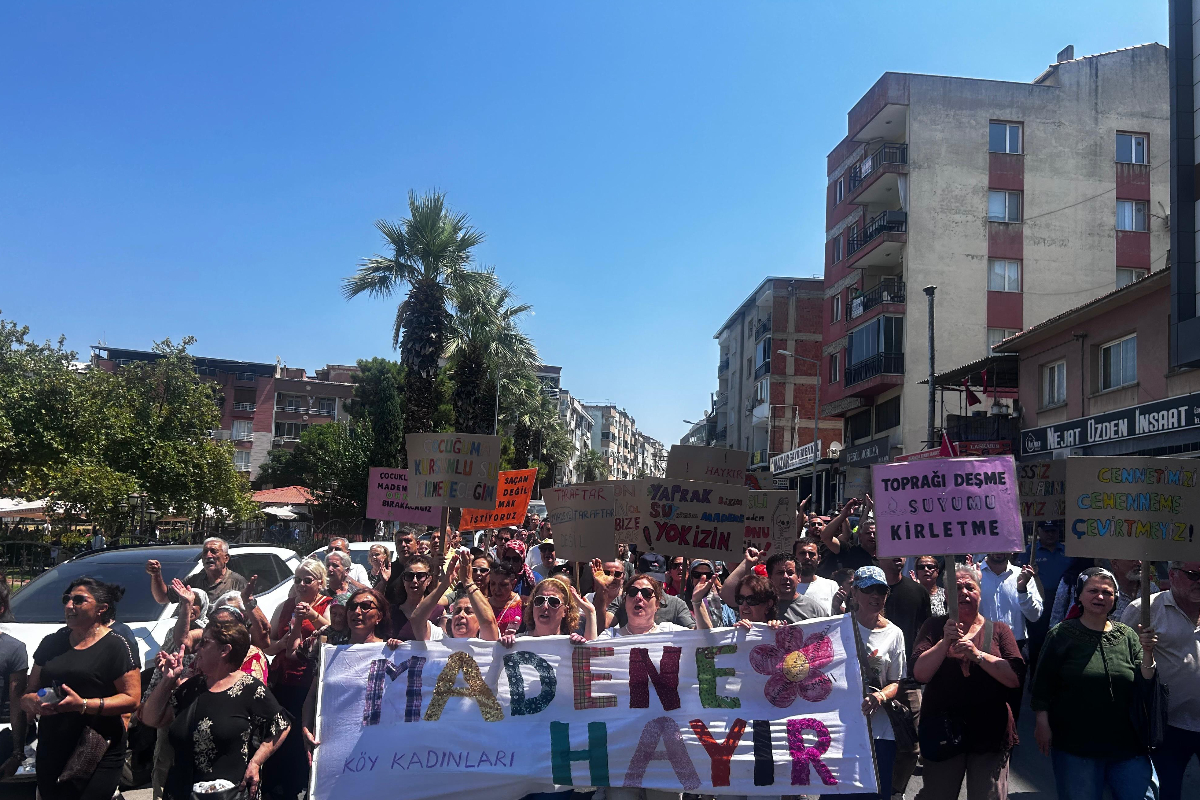 Kemalpaşalılar suyu ve doğası için “Madene Hayır” karşı yürüdü